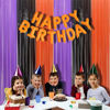 Picture of BRAVESHINE Tinsel Photo Backdrop Curtains - 2 Pack 3.2x8.2ft Black Orange Purple Foil Fringe Streamer Party Supplies for Halloweens, Lantern, Pumpkin, Home, Indoor or Outdoor Decorations