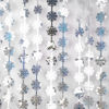 Picture of BRAVESHINE Silver Party Snowflake Backdrop - 2 Pack Hanging Foil Fringe Snow Flakes Party Streamers Curtain for Christmas Winter-Themed Frozen Birthday Baby Shower Holiday New Year Party Decorations