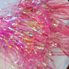 Picture of BRAVESHINE Clear Pink Streamers Party Decorations Iridescent Foil Fringe Backdrop - 2 Pack 3.2 x 6.5 ft Holographic Tinsel Curtain Party Photo Backdrop for Valentine’s Girl Birthdays Engagement Decor