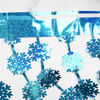 Picture of BRAVESHINE Blue Party Snowflake Backdrop - 2 Pack Hanging Foil Fringe Snow Flakes Party Streamers Curtain for Christmas Winter-Themed Frozen Birthday Baby Shower Holiday New Year Party Decorations