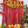Picture of Foil Fringe Curtain 4th of July Decorations - Red Blue Metallic Tinsel Photo Booth Backdrop Party Steamers Curtains for Birthdays Christmas New Years Valentines Bachelorette Parties