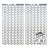 Picture of BRAVESHINE Hanging Balls Party Streamers Backdrop - 2 Pack Silver Tinsel Foil Curtain Photo Fringe Backdrop for 70s 80s Party, Birthdays, Bachelorette, Engagement, Music, Dance,New Years Decorations