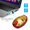 Picture of VSVABEFV Cool Wireless Mouse, 2.4 G Portable Ergonomic Optical Ironman Wireless Mouse with USB Receiver | for Notebook PC Laptop Computer MacBook | with 8G USB Flash Drive | 3 Adjustment Levels