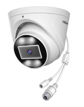 Picture of FOSCAM 5MP Security POE IP Camera Outdoor/Indoor, T5EP 3K Home Security Surveillance Cameras with 2-Way Talk, Color Night Vision, Spotlight, Work with Alexa IP66