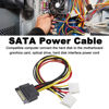 Picture of OHKIKOME 2pcs SATA Male to Dual 4pin Molex Female Power Adapter Cable 15 Pin SATA Extension Cable for HDD/SSD/SD ROM (20cm)