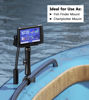 Picture of VAZESWIN Aluminum Alloy 1.5" Ball Fish Finder Mount with Bar Clamp Base Fit 1.5'' 1.75'' 1.85'' 2'' 2.1'' Round Rail, 9.1" Long Arm Marine Electronic Mount for Garmin, Lowrance, Humminbird, Raymarine