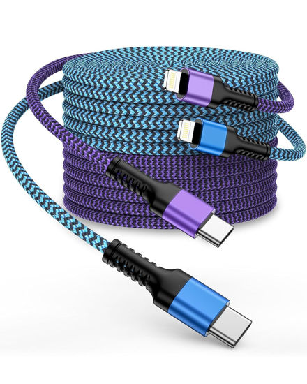 Picture of 10ft Apple Lightning Cable USBC, USB Type C to Lightning iPhone Charger Cord, Fast Charging Lightening Wire for iPhone 14 Pro Max 14 Plus 13 Pro Max/13Pro/12/11/X/XR/XS/8, USB-C Lighting Cords - 2Pack
