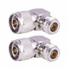 Picture of XRDS -RF N Connector Adapter Right Angle Coax Connectors 90 Degree N Male to N Female RF Coaxial Cable Connector Pack of 2 (NOT for TV)