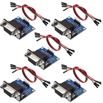 Picture of DaFuRui RS232 to TTL Converter Module，5PCS MAX3232 3.3V to 5V RS2323 COM Serial Prot Board to TTL Connector for Arduino Microcontrollers