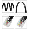 Picture of RIIEYOCA 12 Inch Short RJ12 Straight Wired Cable 6P6C Male to Male Flat Telephone Cord,Compatible with Data and Voice(Black,10Pack)