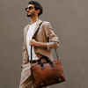 Picture of Time Resistance Leather Briefcase for Laptop Attache Case Messenger Bag for Men and Women (Cognac)