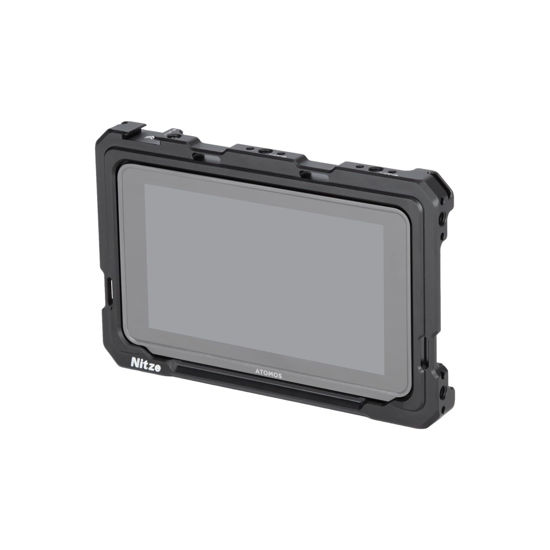 Picture of Nitze Cage for Atomos Shinobi II Monitor with Built-in Cold Shoe and NATO Rail - JT-A06A