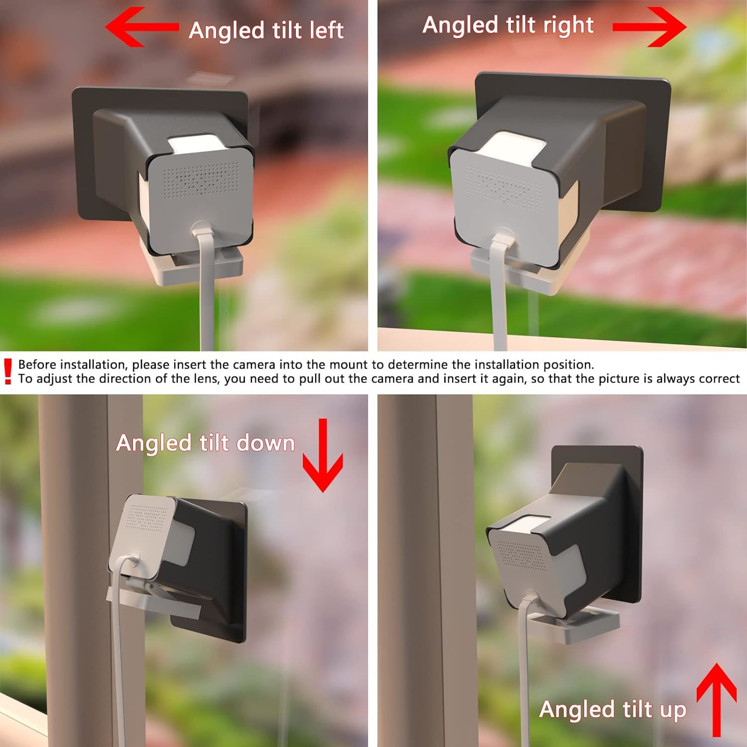 GetUSCart- Angled Window Mount for Wyze Cam V4 Cam V3 , Tilts 20 ...