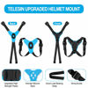 Picture of TELESIN Helmet Mount Chin Strap Clamp Attachment Motocycle Dirt Bike Holder Clip Accessories for GoPro Max Hero 12 11 10 9 8 7 6 5 Insta360 X3 GO3 Ace Pro DJI Action 3 4 Pocket 3 Hiking Cycling