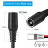 Picture of 2Pack 16AWG DC Power Pigtails Cable,2.1mm x 5.5mm DC Female Plug to Bare Wire Open End,DC Barrel Plug Connector Supply Adapter Repair Cord for CCTV Security Surveillance Camera,LED Strip Light etc,3FT
