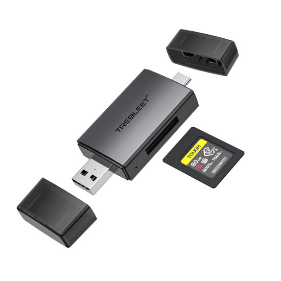 Picture of CFexpress Type A Card Reader, USB 3.2 Gen 2 10Gbps,USB-C& USB-A Port, Compatible with Sony Alpha 1/ Alpha a7S III/Alpha 7 IV A7M4/ FX3/ FX6