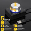Picture of DROK USB Volume Knob, Small PC Computer Speaker Volume Control Audio External USB Volume Control Knob with 1-Key Mute Function Support Win7 8 10 XP Mac Vista Android, Black and Silver