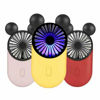 Picture of Kbinter Cute Personal Mini Fan, Handheld & Portable USB Rechargeable Fan Beautiful LED Light, 3 Adjustable Speeds, Portable Holder, for Indoor Outdoor Activities, Cute Mouse 3 Pack (Red+Pink+Yellow)