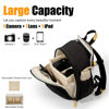 Picture of Cwatcun Camera Backpack Bag Small，Fashion DSLR Camera Bag with Tripod Strap Laptop Compartment and Removable Padded Dividers Lightweight Photograhy Backpack Case for Cameras Accessories（Black