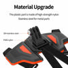 Picture of Motorcycle Dirt Bike Helmet Mount Chin Strap Clamp Clip Holder Attachment for GoPro Max Hero 12 11 10 9 8 7 6 5, Insta360 X3 Go 3 Ace Pro, AKASO, DJI Action 3 4, DJI Osmo Pocket 3 Accessories
