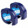 Picture of 2 X Refills Replace for Dymo Letratag Label Maker LT-100H LT-100T, Compatible with Dymo LetraTag 91331 White Plastic Label Tape 12mm x 4m (1/2" x 13') Ribbon