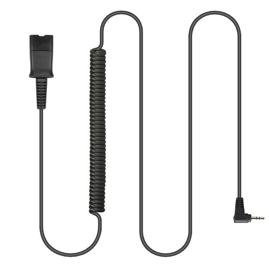 Picture of 2.5mm to QD Adapter Cable for Plantronics Quick Disconnect Headsets Compatible with Panasonic Dect6.0 AT&T ML17929 VTech Uniden Polycom Cisco SPA RCA Grandstream & Cordless Phones with 2.5mm Jack
