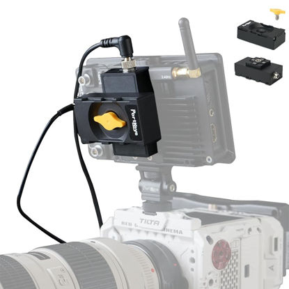 Picture of Portkeys Dual Dummy Battery Replaced NPF Battery BD1 Vertical and Cross-Assembly Detachable NP-F Battery Compatible for Wireless Video Transmission System Mounting and Power Supply