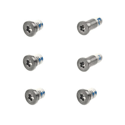 Picture of ChenGong - Silver Screws 6PCS 1 Set Bottom Case Screws Pentalobe P5 923-01431 Replacement Compatible with MacBook Pro Retina 13" A1706 2016 2017 A1989 2018 2019 (Silver)