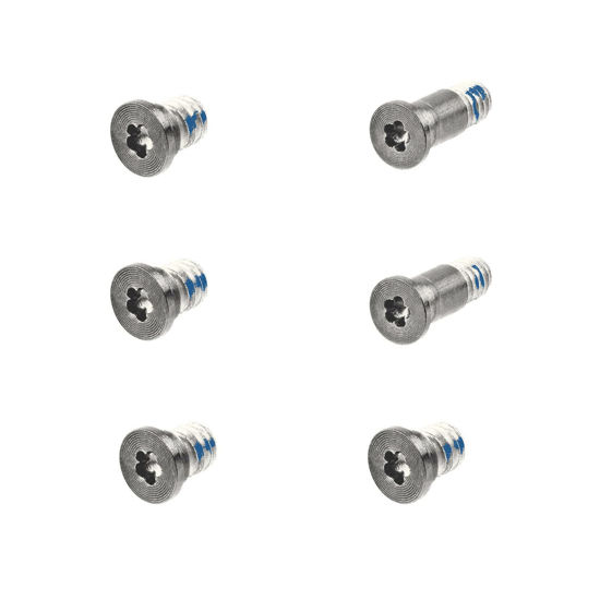 Picture of ChenGong - Silver Screws 6PCS 1 Set Bottom Case Screws Pentalobe P5 923-01431 Replacement Compatible with MacBook Pro Retina 13" A1706 2016 2017 A1989 2018 2019 (Silver)