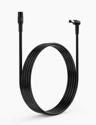 Picture of Tonton DC Power Extension Cable 1M 3.3FT 5.5mm x 2.1mm 5521 90 Degree Right Angle Female to DC Male Power Adapter Cord for IP Camera CCTV Security Camera Surveillance LED Strip DVR NVR Router(Black)