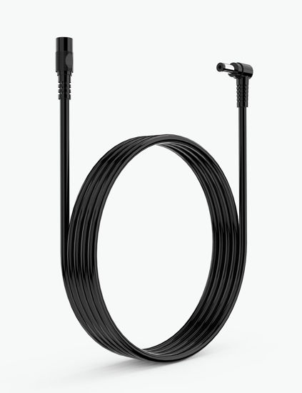 Picture of Tonton DC Power Extension Cable 1M 3.3FT 5.5mm x 2.1mm 5521 90 Degree Right Angle Female to DC Male Power Adapter Cord for IP Camera CCTV Security Camera Surveillance LED Strip DVR NVR Router(Black)