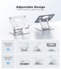 Picture of JOIOT Tablet Stand, Swivel Tablet Stand with 360 Rotating Base, Adjustable Tablet Holder for Drawing, Compatible with iPad Pro/Air/Mini and More (Silver)