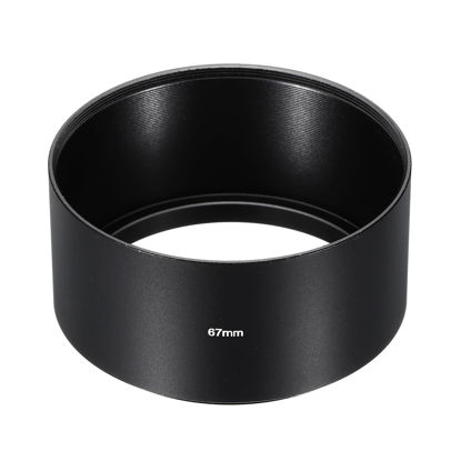 Picture of PATIKIL 67mm Lens Hood, Long Focus Frosted Surface Anti-Reflective Inside Hood for Camera Lens, Black for Nikon, for Fujifilm, for Pentax, for Leica