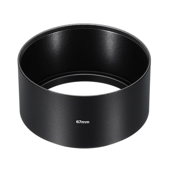 Picture of PATIKIL 67mm Lens Hood, Long Focus Frosted Surface Anti-Reflective Inside Hood for Camera Lens, Black for Nikon, for Fujifilm, for Pentax, for Leica