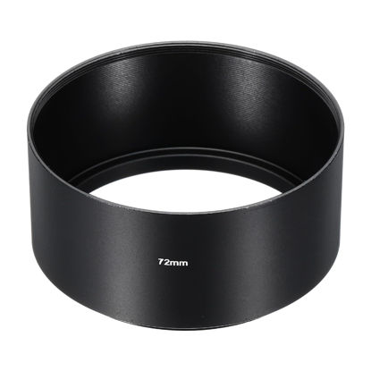 Picture of PATIKIL 72mm Lens Hood, Long Focus Frosted Surface Anti-Reflective Inside Hood for Camera Lens, Black for Nikon, for Fujifilm, for Pentax, for Leica