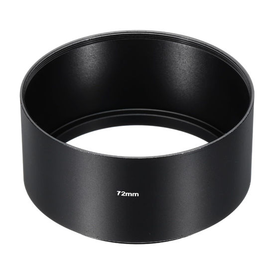Picture of PATIKIL 72mm Lens Hood, Long Focus Frosted Surface Anti-Reflective Inside Hood for Camera Lens, Black for Nikon, for Fujifilm, for Pentax, for Leica