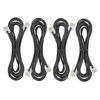 Picture of Yumiwoow 4Pack Telephone landline Extension Cord Cable Cord with Standard RJ-11 6P4C Plug (4Pack-3.3Ft-Black)
