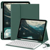 Picture of GKABXY New Keyboard Case for iPad 10th Generation 2022 10.9 Inch, Detachable Wireless Bluetooth Keyboard, Smart Case with Soft TPU Back Shell with Pencil Holder, Auto Sleep/Wake,Dark Green