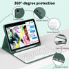 Picture of GKABXY New Keyboard Case for iPad 10th Generation 2022 10.9 Inch, Detachable Wireless Bluetooth Keyboard, Smart Case with Soft TPU Back Shell with Pencil Holder, Auto Sleep/Wake,Dark Green