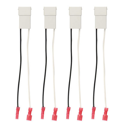 Picture of Speaker Connector Speaker Wire Harness Replace 72-7800 Compatible with Honda Civic Cr-v Ridgeline Accord Element Acura Integra TSX RSX CL ILX MDX RL TL Door Speaker Harness Adapter 4 Pack