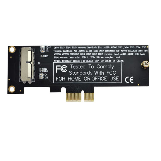 Picture of Xiwai PCI Express PCI-E 1X to 12+16Pin 2013-2017 Mac Pro Air SSD Convert Card for A1493 A1502 A1465 A1466