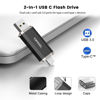 Picture of TOPESEL Type C 128GB USB C Flash Drive Dual 2-in-1 USB C Thumb Drive USB 3.0/3.1 Gen1 USB C Drive 128 GB USB-C Memory Stick with LED Indicator for Easy Data Sharing Between PC and Smartphones