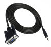 Picture of Qaoquda DB9 9 Pin Male to 3.5mm Male Plug Serial Cable RS232 to 1/8 inch Conversion Cable Cord- 6FT/1.8M