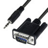 Picture of Qaoquda DB9 9 Pin Male to 3.5mm Male Plug Serial Cable RS232 to 1/8 inch Conversion Cable Cord- 6FT/1.8M