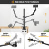 Picture of TARION Camera Arm Mount Desk Stand: Heavy Duty DSLR Desktop Mount Camera Stand with Tablet Holder Double C Clamp 1/4 3/8 Screw Adapter Articulating Arm for Selfie Streaming Videography TitanRig Lite Z