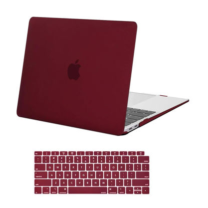 Picture of MOSISO Compatible with MacBook Air 13 inch Case 2022 2021 2020 2019 2018 Release A2337 M1 A2179 A1932 Touch ID, Plastic Hard Shell Case & Keyboard Cover for MacBook Air 13.3 inch Case, Marsala Red