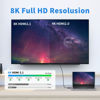 Picture of Poyiccot HDMI Male to Male Adapter 8K, 48Gbps HDMI 2.1 Adapter, HDMI to HDMI Adapter UHD HDMI 2.1 Extender Support 8K@60hz 4K@120Hz HDMI Port for Video 3D HDR Nintendo Switch PS5 Roku TV, 2pcs