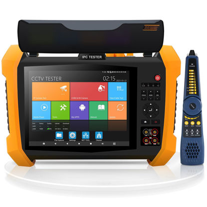 Picture of WANLUTECH 8K IP Camera Tester 90W PoE Power Output 8MP SDI TVI CVI AHD CVBS CCTV Camera Tester SFP Test TDR Cable Tester Digital Multimeter OPM VFL WiFi Network Tools HDMI I/O VGA in