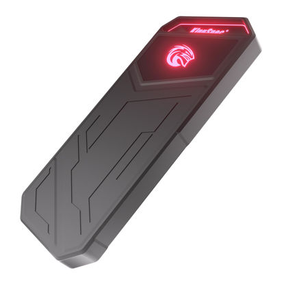 Picture of KingSpec Z5 4TB Portable External SSD with RGB Light - up to 2100MB/s, Zinc Alloy Case, USB 3.2 Gen2x2 Interface, Extreme Solid State Hard Drives, Compatible with Mobile Phone/PS4/Laptop/TV/PC (4TB)