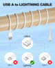 Picture of Car Carplay Cable, 3.3FT Car Charger Cord, USB A to Lightning Cable Compatible for Apple iPhone 14 13 12 11 Pro Max XR XS X 8 7 6 Plus SE iPad, One Pack,White, Car Charging Cable